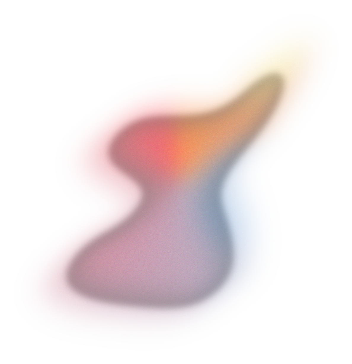 Glowy Gradient Abstract Brush Stroke Blob